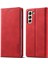 Samsung Galaxy S21 4g/5g-Kırmızı Için Güçlü Otomatik Ahmbot Magny Edge Business Style Deri Telefon Kapağı (Yurt Dışından) 2