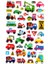 Sticker Kabartmalı Stiker Defter, Planlayıcı Etiket (LXK-003) - 22X14 cm - Iş Makinesi Taşıtlar 1