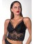 Kadın Siyah Dantelli Şık Bralet 2