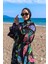 Remsa Tesettür Mayo Üzerine Tek Kaftan Kimono Pareo RP004C Yeşil Tavus Kuşu 2