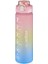 1000ML Çift Renk Pipetli ve Pipetsiz Kullanıma Uygun Motivasyon Matarası Sticker Hediyeli 1