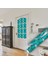 Geometrik Desenli Kendinden Yapışkanlı Şeffaf Folyo, Cam Vitray Görünümlü Mavi Folyolar, Su Geçirmez, Işık Geçirgen, Banyo, Yatak Odası, Mutfak Için Ev Dekoru, Duşakabin, Pencere Kaplama Dekoros 3