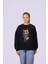 Biskiletli Kedi Temalı Özel Tasarım Crop Sweatshirt 1