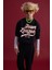 Erkek Çocuk Baskılı Şardonlu Sweatshirt Eşofman Altı 2'li Takım 3