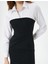 Gömlek Detaylı Mini Straplez Elbise Slim Fit Uzun Kollu 5