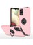 Samsung Galaxy A12 Için Telefon Kılıfı Yüzük Şekli Kickstand ile Şok Geçirmez Kapak All Round Koruyucu Telefon Kabuk Pembe (Yurt Dışından) 1