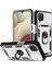 Shockproof Pc+Tpu Hibrid Kickstand Card Yuvası Telefon Kılıfı Samsung Galaxy A12-BEYAZ/SIYAH Için Yan Kamera Kapağı (Yurt Dışından) 1