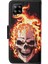 Renkli Desen Baskı Pu Deri Telefon Stand Kılıfı Samsung Galaxy A12 Skull ve Fire (Yurt Dışından) 2
