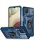 Shockproof Pc+Tpu Hibrid Kickstand Card Yuvası Samsung Galaxy A12-BLUE Için Yan Kamera Kapağı ile Telefon Kılıfı (Yurt Dışından) 1