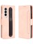 Samsung Galaxy Z Fold3 Için 5g Iyi Korumalı Anti-Fall Pen Yuvası Telefon Kılıfı Pu Deri+Tpu Telefon Kapağı Çoklu Kart Yuvası Cüzdan Stand Tasarım-Pembe (Yurt Dışından) 1