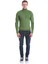 Yeşil Slim Fit Fitilli Balıkçı Yaka Yünlü Triko Kazak 2