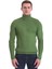 Yeşil Slim Fit Fitilli Balıkçı Yaka Yünlü Triko Kazak 3