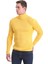 Sarı Slim Fit Fitilli Balıkçı Yaka Yünlü Triko Kazak 4
