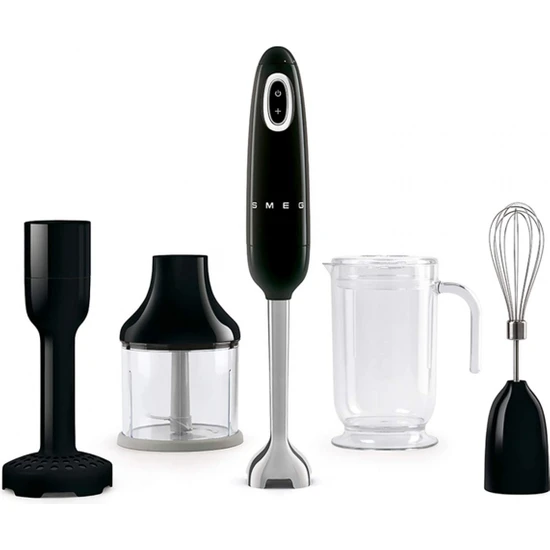 Smeg Siyah El Blender Set HBF22BLEU