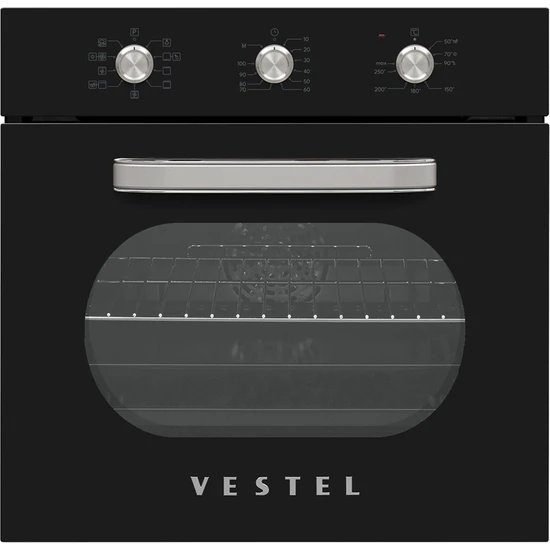Vestel AF-6682 Retro Siyah 69 Lt A Enerji Sınıfı Ankastre Fırın