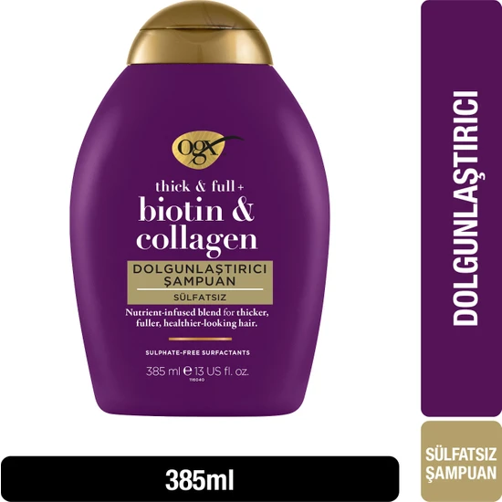 Ogx Dolgunlaştirici Sülfatsiz Şampuan Biotin & Kolajen 0.385 lt