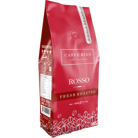 Caffe Rino Espresso Rosso 1000GR Çekirdek Kahve Caffe Rıno