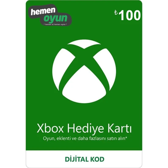 Xbox 100 Tl Hediye Kartı Bakiye Kodu