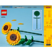 LEGO® Iconic Ayçiçeği 40524 - Dekoratif, Koleksiyonluk ve Sergilenebilir Çiçek Modeli Yapım Seti (191 Parça)