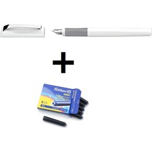 Schneider Schnıder Dolma Kalem Ceod Classic Beyaz M Uç & Pelikan Mavi  6'lı Kartuş
