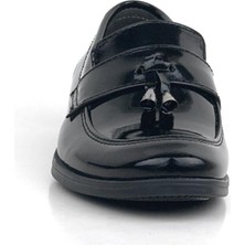 Rakerplus Loafer Siyah Rugan Erkek Klasik Çocuk Ayakkabı