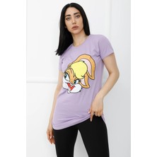 Butik Mine Bunny Baskılı Tshirt Açıkmor - 310.623.