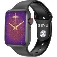 Seyu Watch Watch 9 Mini 41 mm Siyah Akıllı Saat Apple iPhone ve Android Tüm Telefonlara Uyumlu