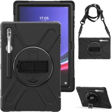 FUJİMAX Samsung Galaxy Tab S8 Ultra Kılıf Yatay ve Dikey Standlı Askılı Military Amazing Defender Zırh Özellikli Kılıf (Model SM-X900,X905,X907)