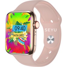 Seyu Watch Watch 9 Mini 41 mm Rose Gold Akıllı Saat Apple iPhone ve Android Tüm Telefonlara Uyumlu