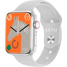 Seyu Watch Watch 9 Mini 41 mm Gümüş Akıllı Saat Apple iPhone ve Android Tüm Telefonlara Uyumlu