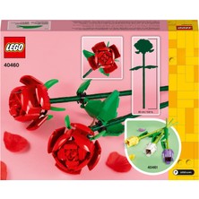 LEGO Iconic Gül 40460 - Dekoratif, Koleksiyonluk ve Sergilenebilir Çiçek Modeli Yapım Seti (120 Parça)