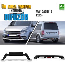 S-Dizayn Vw Caddy 3 Ön ve Arka Tampon Koruma Difüzör Seti 2015 Üzeri A+ Kalite