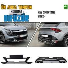 S-Dizayn Kia Sportage Ön ve Arka Tampon Koruma Difüzör Seti 2022 Üzeri A+ Kalite