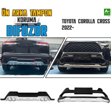 S-Dizayn Toyota Corolla Cross Ön ve Arka Tampon Koruma Difüzör Seti 2022 Üzeri A+ Kalite