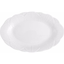 Porland Yaprak Beyaz Kayık Tabak 22CM