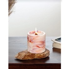 Steel Candle Winter Collection Ahşap Fitilli Beton Mum Leylak Kokulu