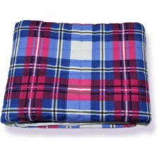 Salter Ev Moda Mavi Ekose Desenli Çift Taraflı 7kg 150X200 Ağır Yorgan/battaniye