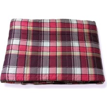 Salter Ev Moda Pembe Ekose Desenli Çift Taraflı 7kg 150X200 Ağır Yorgan/battaniye