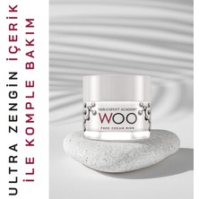 Woo Skin Expert Academy Face Cream Rich; Yoğun Nemlendirici, Besleyici, Canlandırıcı Zengin İçerik & SPF 30 UVA-UVB Güneş Korumalı Yüz Kremi 50ml Tüm ciltler için