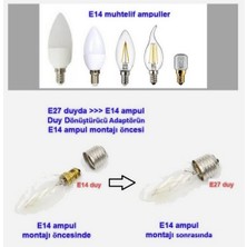 E27 - E14 Duy Dönüştürücü Adaptör, E27 Duyu E14 Duya Dönüştürücü