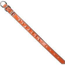 Glipet Turuncu Renk Yumuşak Doku Destekli Nazar Boncuklu Rugan Boyun Tasması 2 x 40 cm