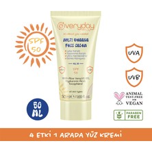 Everyday Beauty Multi Warrior SPF50 Leke ve Yaşlanma Karşıtı Nemlendirici Uva - Uvb Güneş Koruma 4 Etkili Yüz Kremi, Tüm Ciltler İçin 50 ml