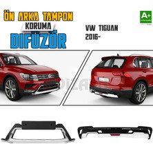 S-Dizayn Tiguan 2 Ön ve Arka Tampon Koruma Difüzör Seti 2016 Üzeri A+ Kalite