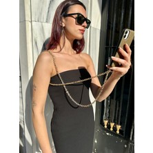 Cherry Carter Çapraz Kullanım Telefon Askısı Gold