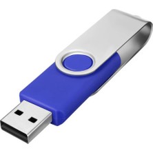 Newtik Flash Sürücü USB 2.0 Veri Gezgini Pendrive Thumb Drive Kalem Sürücü Döner Tasarım 16GB 10'li Paket, Blue (Yurt Dışından)