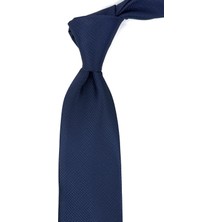 Kravatkolik Lacivert Nokta Desen Mendilli Klasik Kravat KK11959