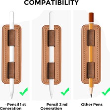 Passing Evrensel Stylus Kalem Tutucu Etiket iPad Için Kalem Için Masa Dokunmatik Kalem M-Pencil Anti-Kayıp Kılıf -Kahverengi (Yurt Dışından)