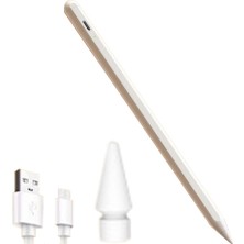 Passing Apple El Yazısı Kalemi Için Taşınabilir Kapasitif Kalem iPad Bluetooth Dokunmatik Kalem Çizim Fırçası Stylus Kalem, Beyaz (Yurt Dışından)