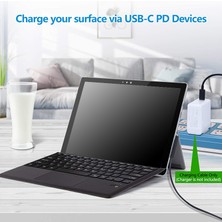 Passing Surface Pro 3/4/5/6/7, Surface Laptop 3/2/1, Surface Go Için Uyumlu USB C Şarj Kablosuna Bağlanmak Için (Yurt Dışından)