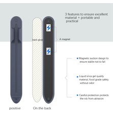 Passing Apple Pencil Için Silikon Kalem Tutucu 1 2 Gen iPad Için Manyetik Kalem Tutucu Silikon Kalem Tutucu (Siyah) (Yurt Dışından)